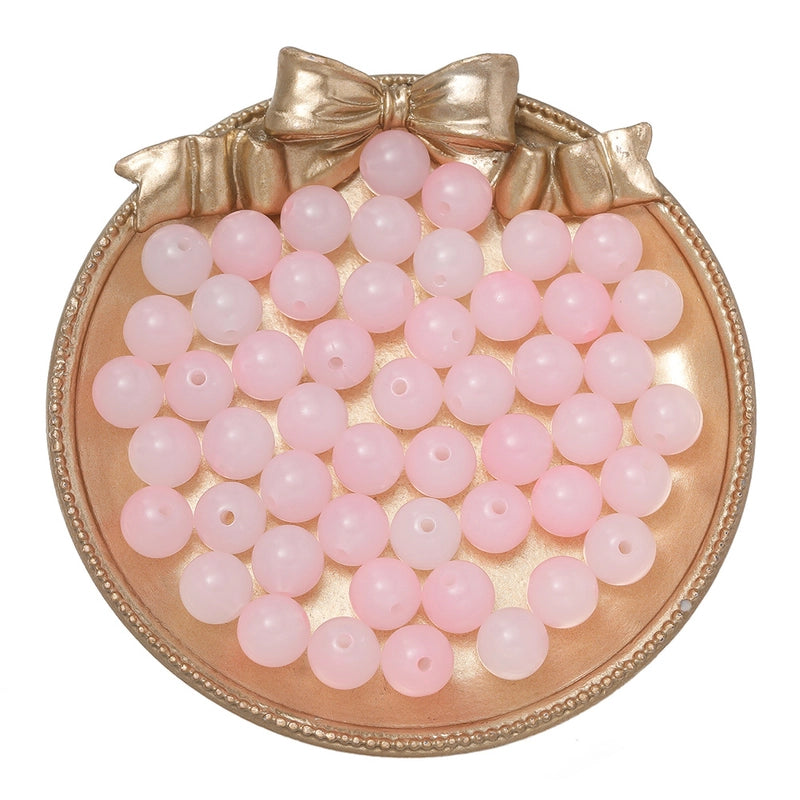 50 PCS/Package Diameter 10mm Diameter 4mm Diameter 8mm Glass Solid Color Jewelry Accessories