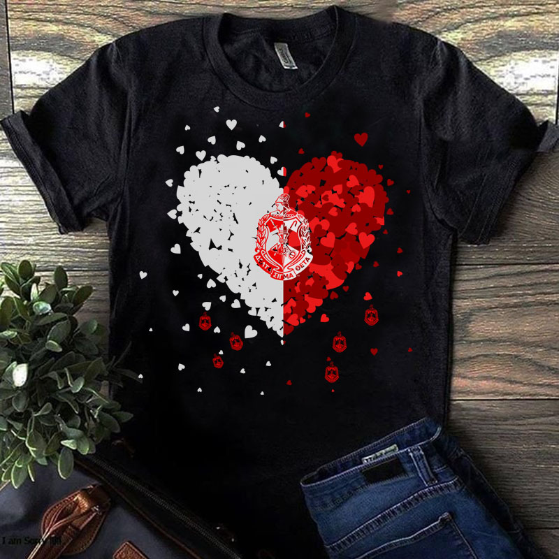 DST Heart Print Short Sleeve T-Shirt