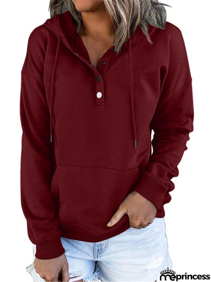 Women's Fashion V Neck Hoodies With Pockets