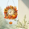 Diamond Painting Animal And Flower Hanging Clock Pendant Kit for Decoration
