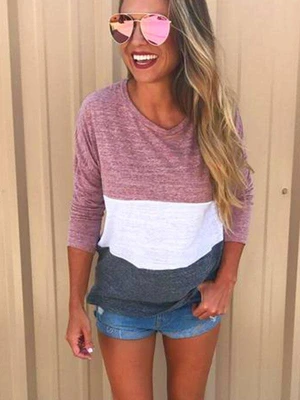 Multicolor Stitching T-shirt