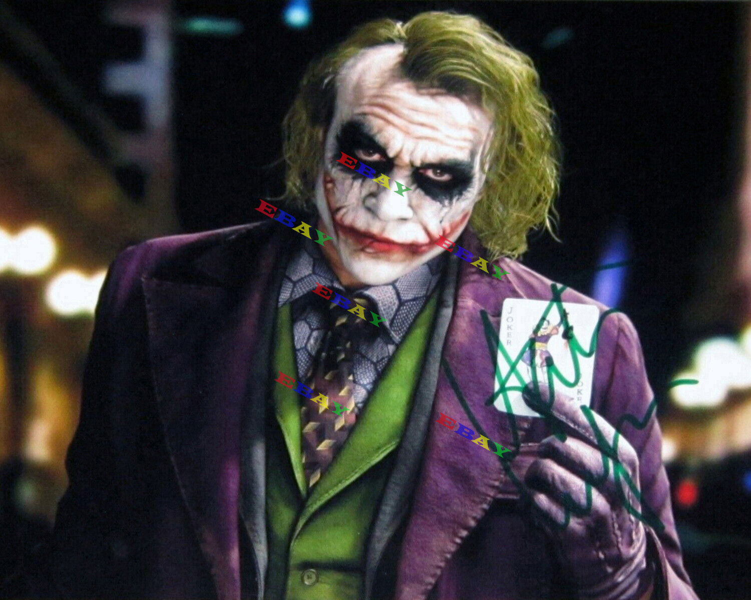 Heath ledger Batman Villain The joker Autographed Signed 8x10 Photo Poster painting Reprint