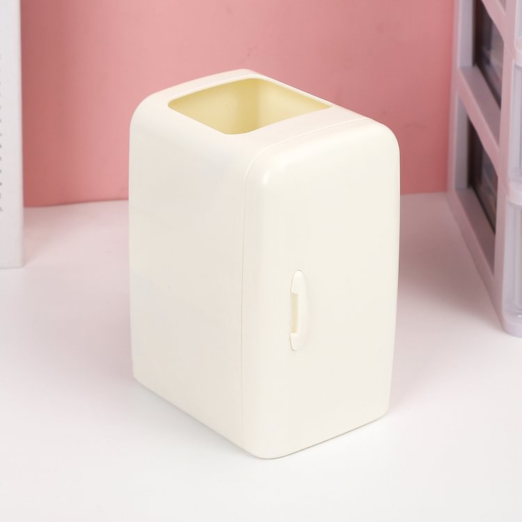 JOURNALSAY Creative Refrigerator Shape Pen Holder Cute Simple Desk Organizer