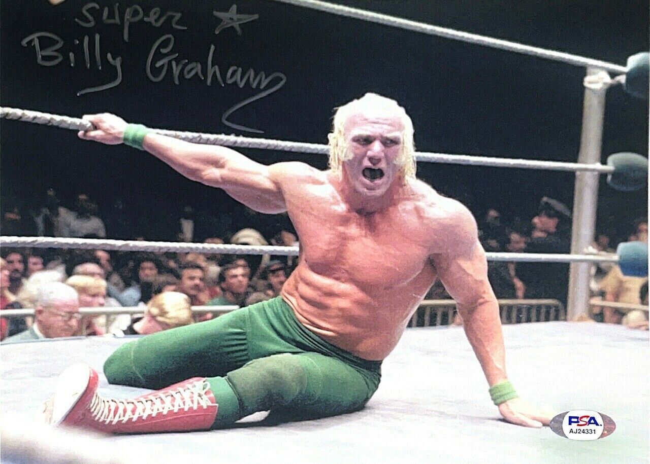 WWE BILLY GRAHAM HAND SIGNED AUTOGRAPHED 8X10 Photo Poster painting WITH PSA DNA COA RARE 4