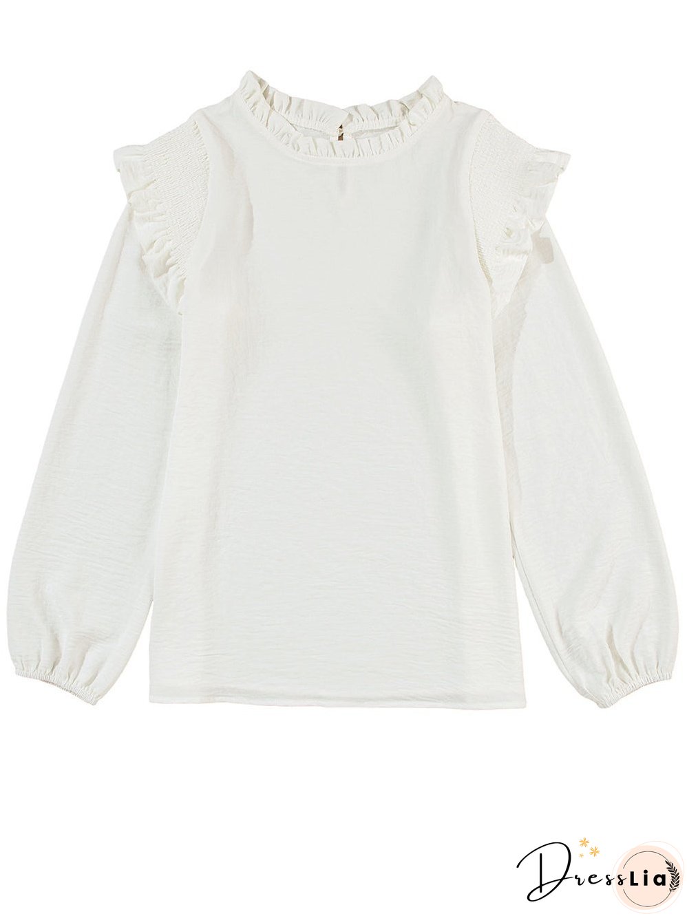 Lovely White Blouse with Ruffles