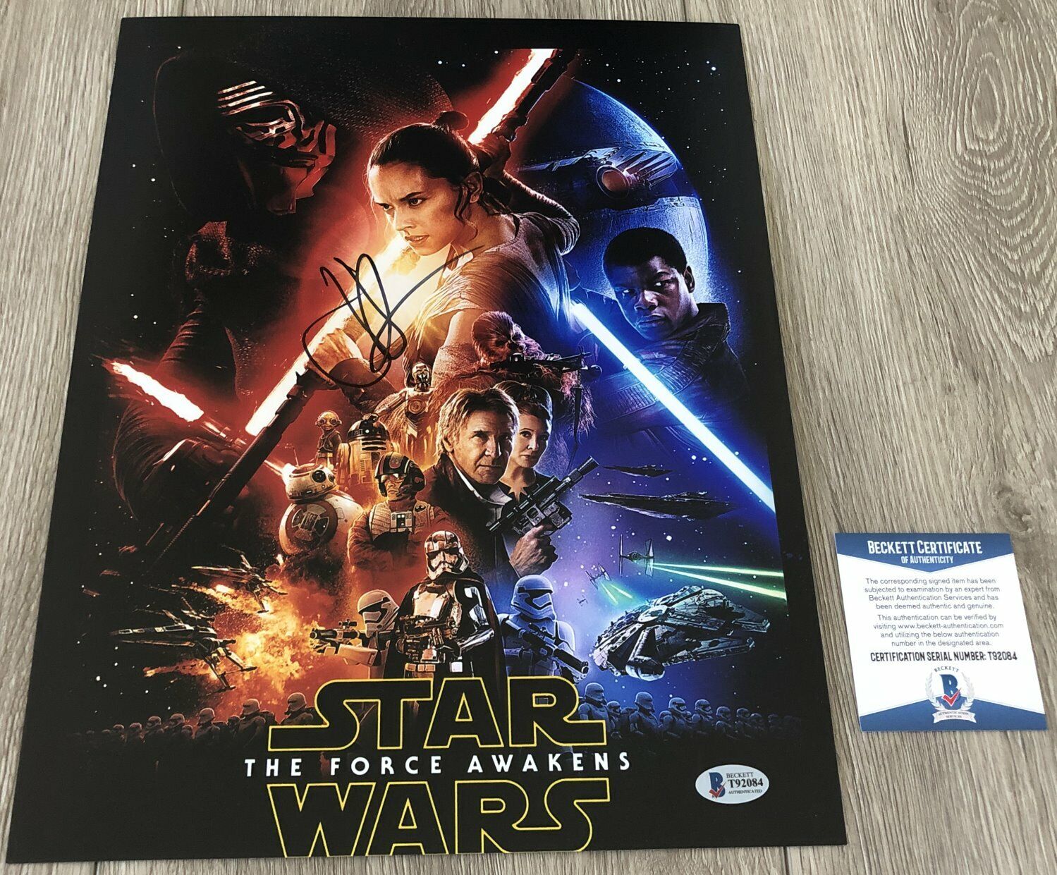 JJ ABRAMS SIGNED STAR WARS THE FORCE AWAKENS 11x14 Photo Poster painting D w/PROOF BECKETT BAS