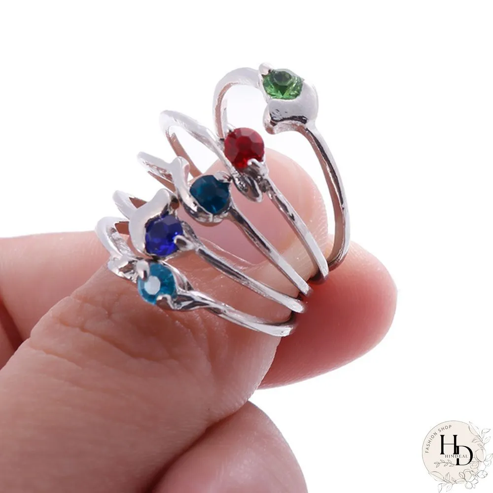 30pcs/Set Woman Wholesale Lots Rhinestone Assorted Silver Plated Ring