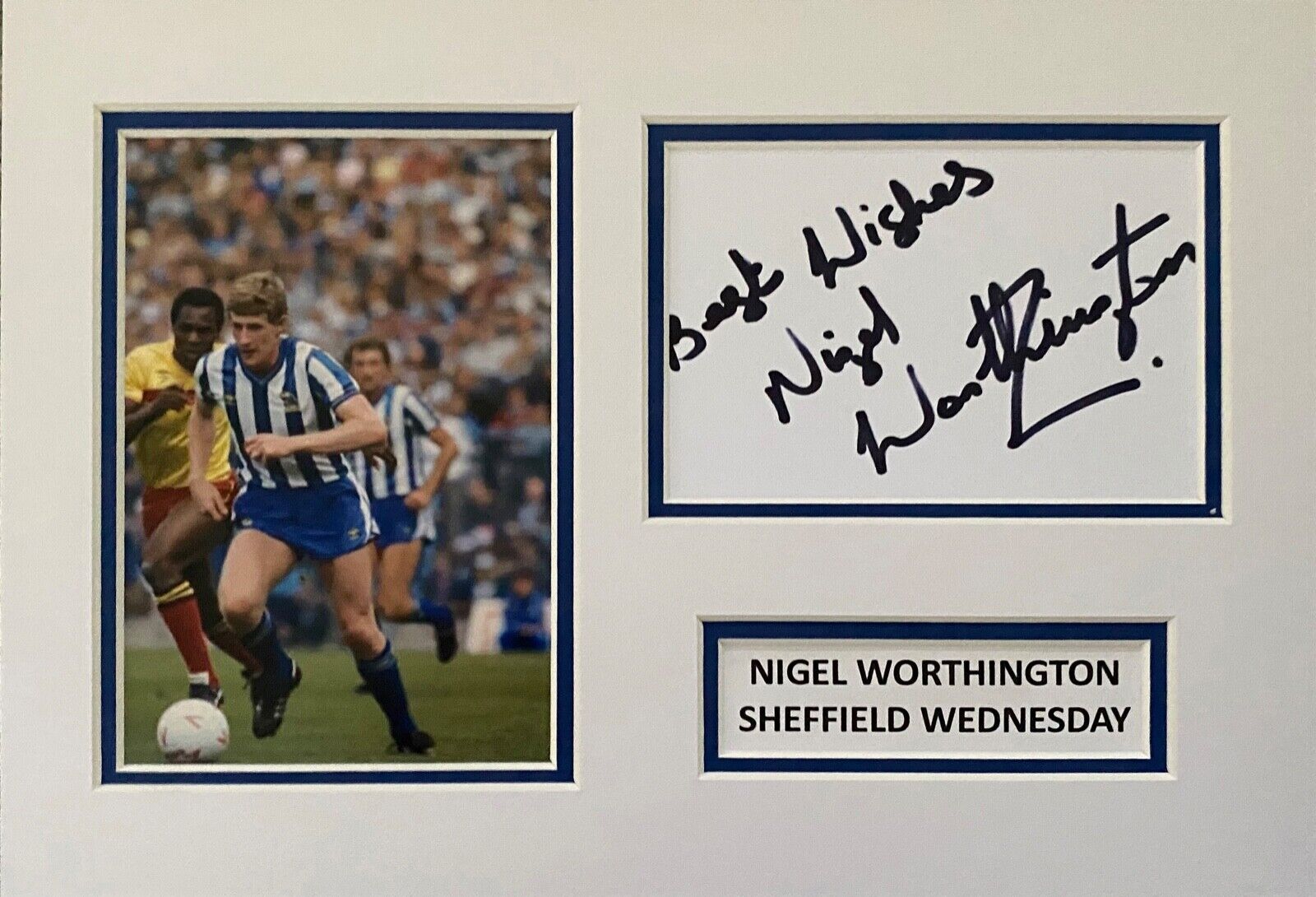 NIGEL WORTHINGTON SIGNED A4 Photo Poster painting MOUNT DISPLAY FOOTBALL AUTOGRAPH SHEFFILED WED