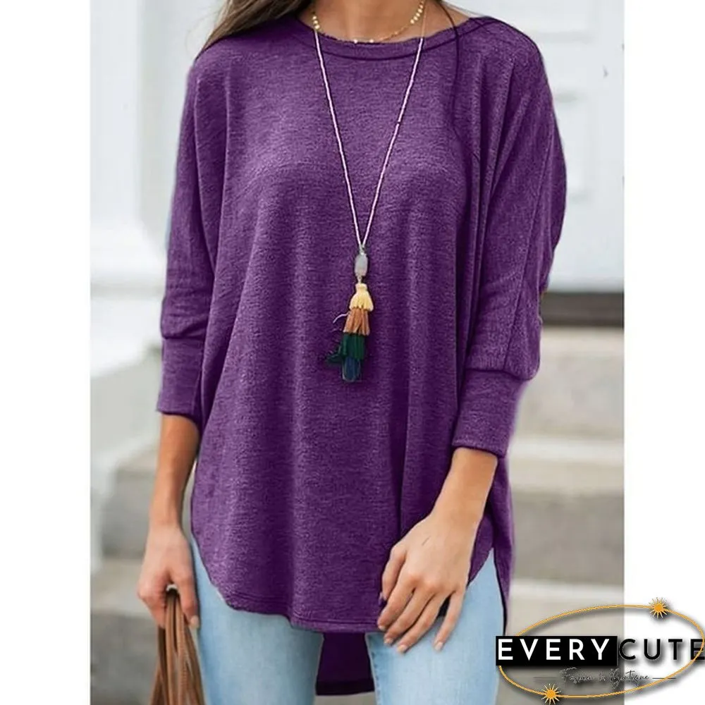 XS-8XL Plus Size Fashion Tops Autumn and Winter Clothes Womens Casual Sleeve Loose Pullver