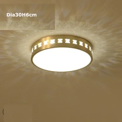 LED Modern Copper Crystal Acryl Round Square 6cm Thin LED Lamp.LED Light.Ceiling Lights.LED Ceiling Light.Ceiling Lamp For Foyer