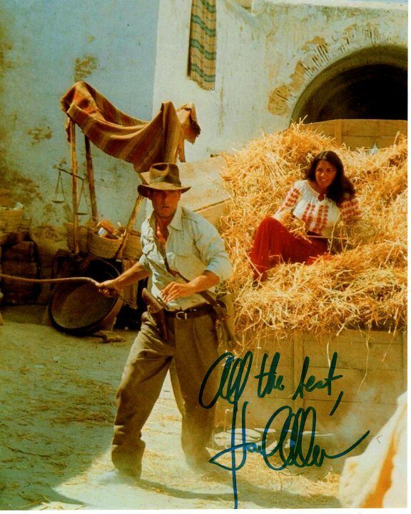 KAREN ALLEN signed RAIDERS OF THE LOST ARK INDIANA JONES MARION RAVENWOOD Photo Poster painting