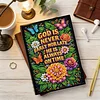God Letters 5D DIY Diamond Art Painting Notebook Kit 50 Pages A5 Rhinestone Art Painting Notebook Kit for Adults Beginners Holiday Birthday Gift