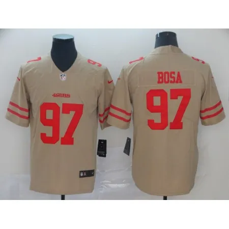 Men's San Francisco 49ers  #97 Nick Bosa Gold Inverted Legend Stitched NFL Jersey