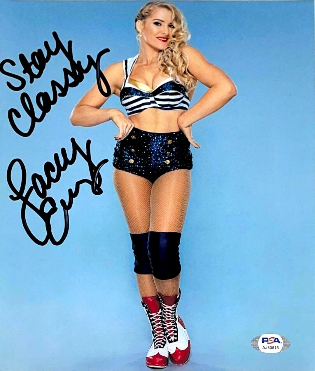 WWE LACEY EVANS HAND SIGNED AUTOGRAPHED 8X10 Photo Poster painting WITH PROOF & PSA DNA COA 13