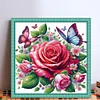 Rose Butterfly-11CT Stamped Cross Stitch 40*40cm/15.75*15.75in