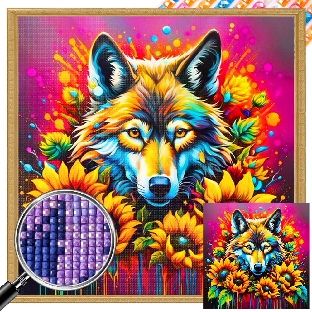 Fox 40*40CM (Canvas) Full Square Drill Diamond Painting