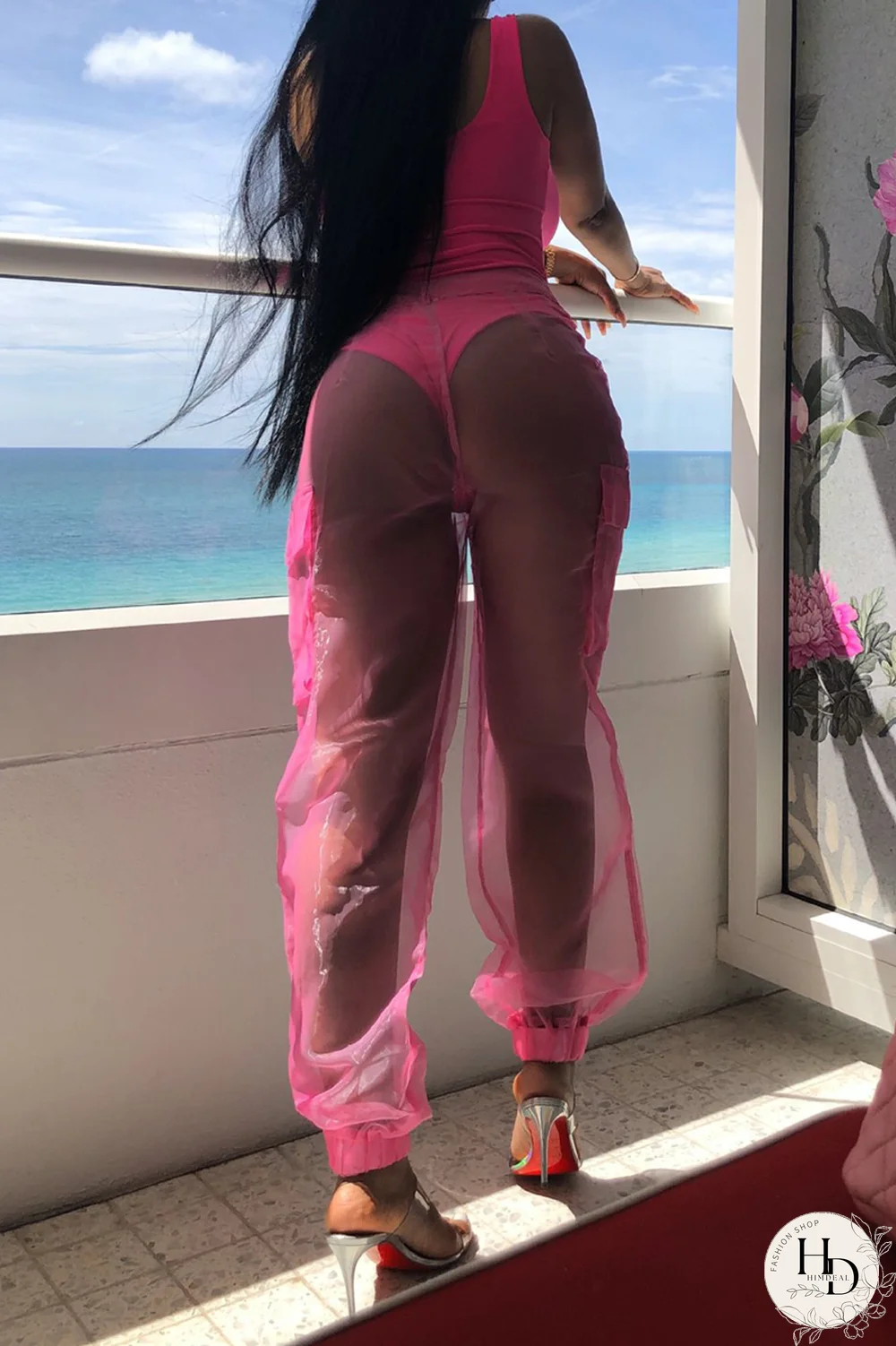 Yellow Sexy Solid Mesh Square Collar Sleeveless Two Pieces