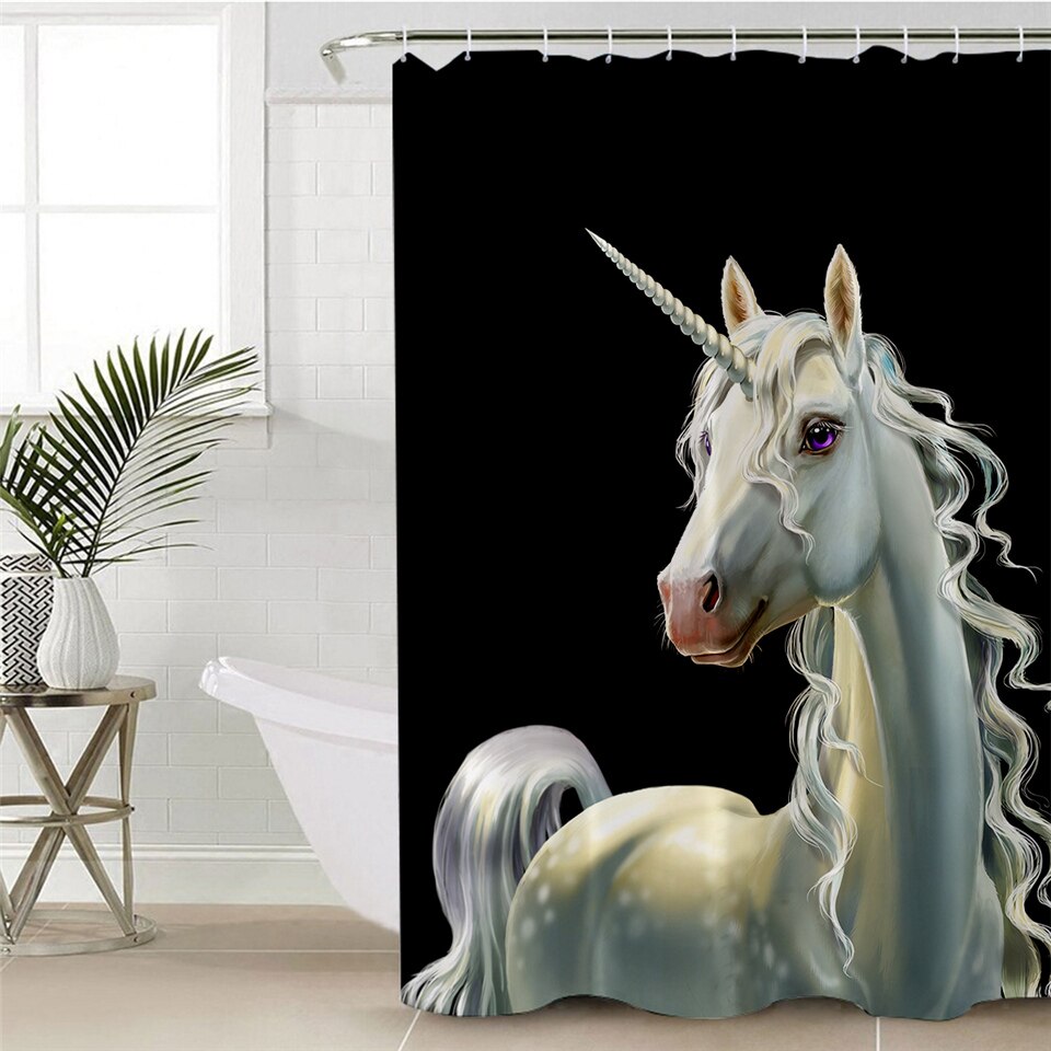 

Unicorn - Print Shower Curtain, 180*200cm, 501 Original
