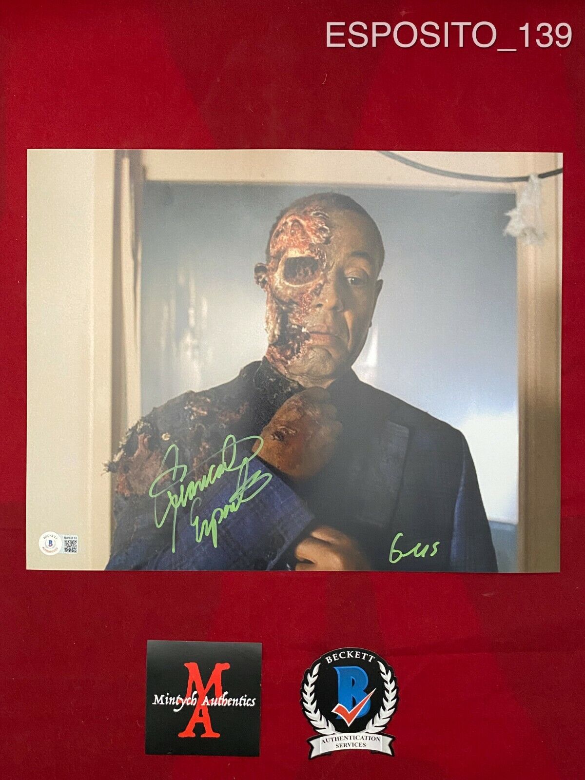 GIANCARLO ESPOSITO AUTOGRAPHED SIGNED 11x14 Photo Poster painting! BREAKING BAD! BECKETT COA!