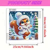 Christmas Squirrel - Diamond Painting - Partial Special Shaped Drill(Canvas|30*30cm)