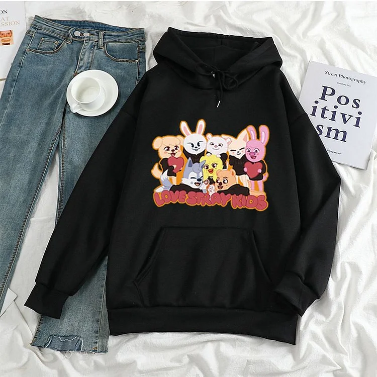 Stray Kids Cartoon Candy Color Hoodie