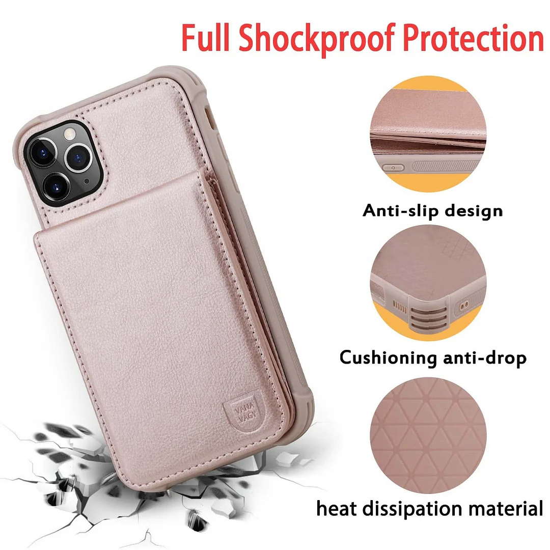 VANAVAGY Wallet Case for Apple iPhone 14 Pro 5G 6.1