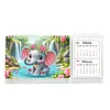 2027-2028 Two-Year Diamond Painting Calendar Kit, 13 Exquisite Multicolor Butterfly And Floral Illustrations, Large Size Desk Calendar, Mosaic Art Coil-Bound Desktop Planner