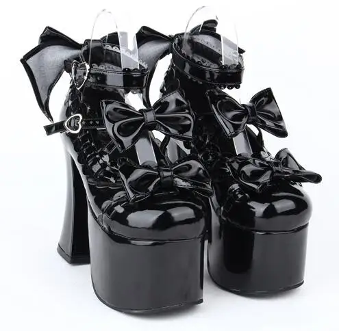 VCshoes Mori Girl Lolita Shoes Woman Cosplay Shoes Lady High Trifle Heels Pumps Wedges Women Princess Platform Shoes 46