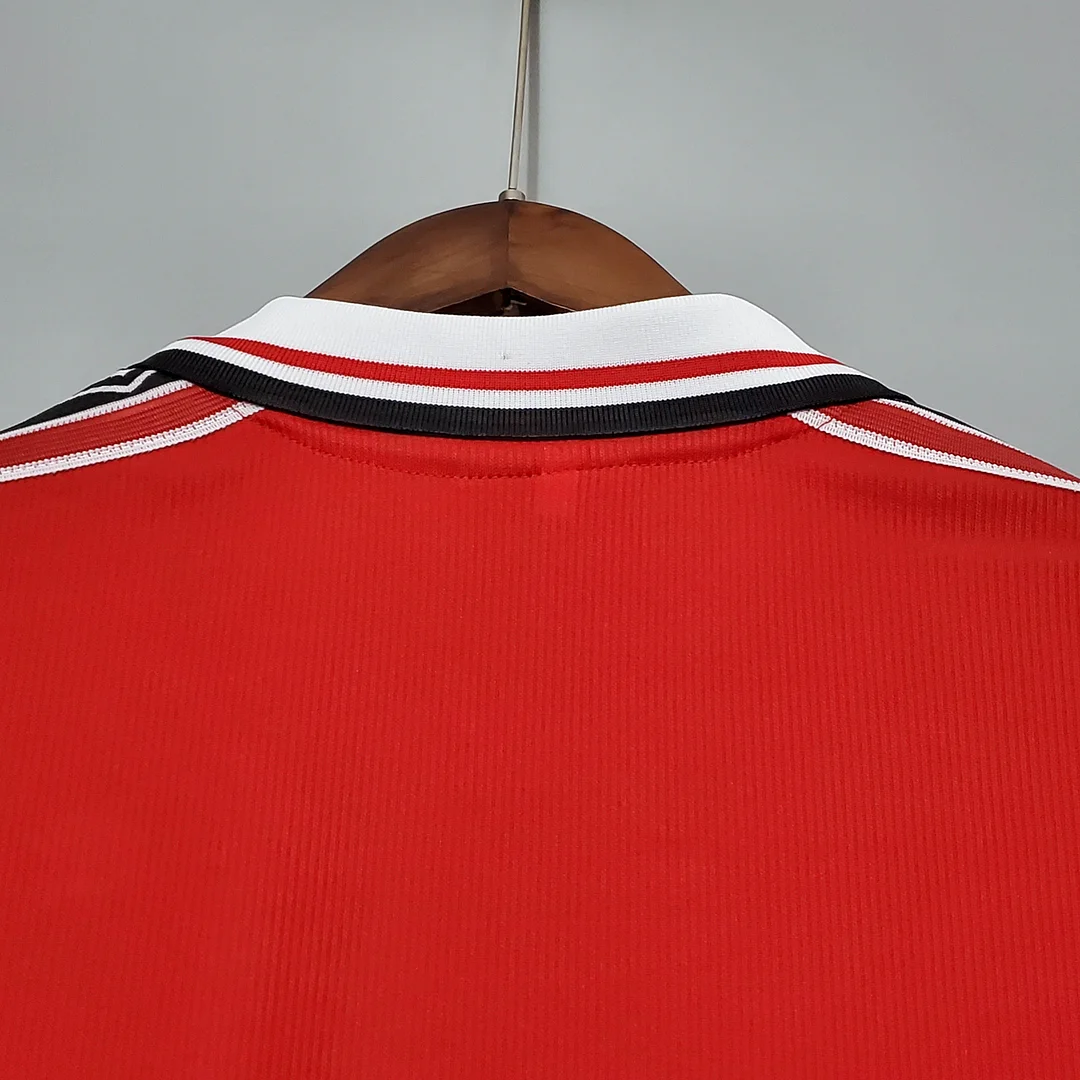 1998-1999 Retro Long Sleeve Manchester United Home Football Shirt 1:1 Thai Quality