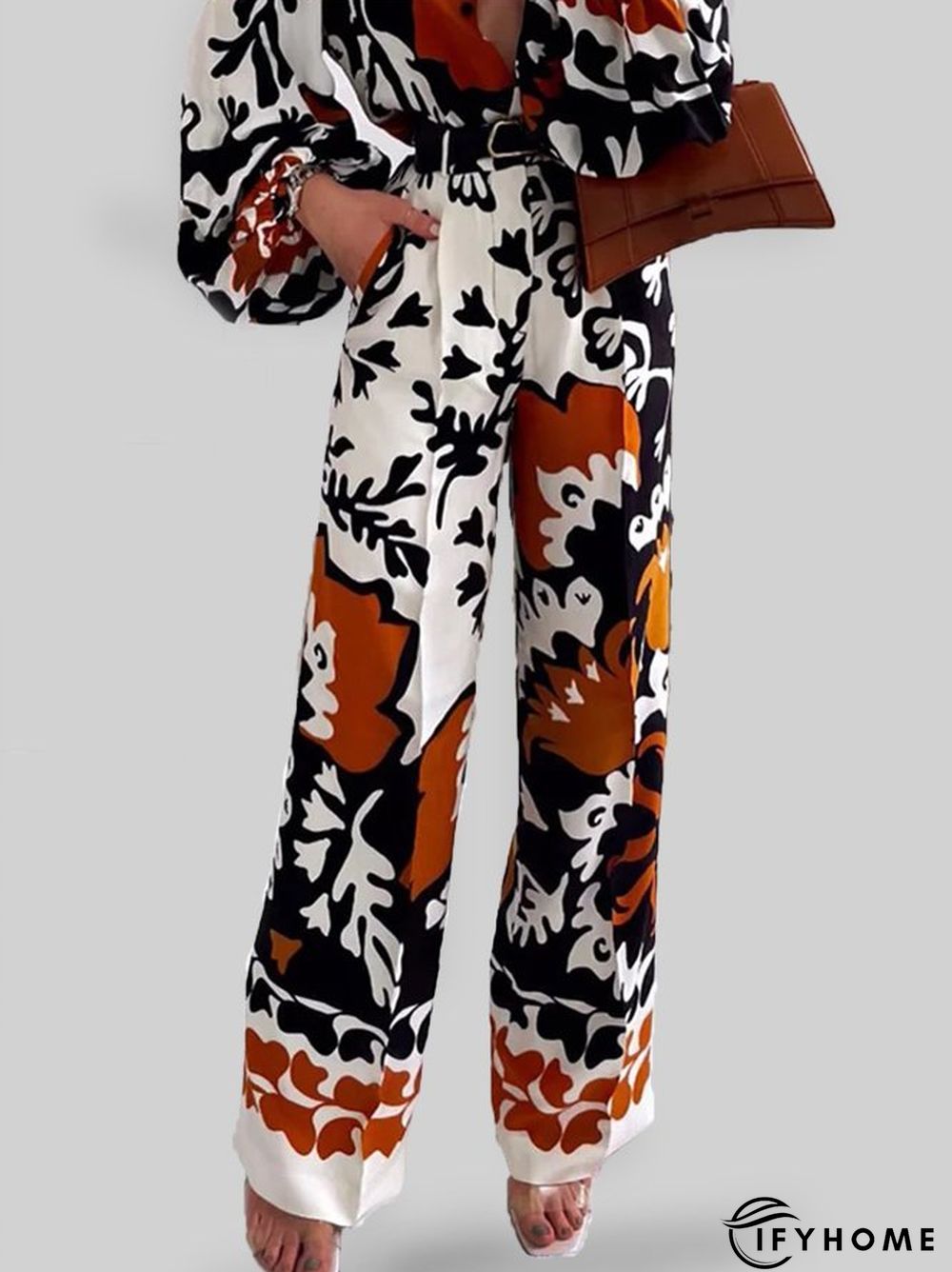 Vacation Printed Fashion  Pockets Straight Leg Pants | IFYHOME