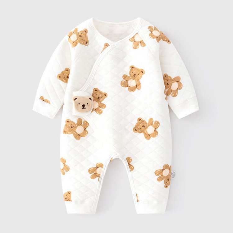 Baby Bear Kimono Velcro Romper