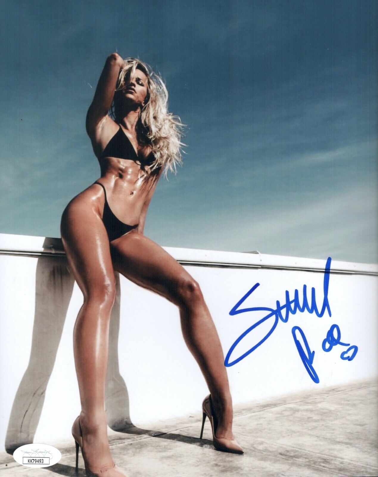 DANIELLE MONET Signed SUMMER RAE 8x10 Photo Poster painting WWE DIVA Autograph JSA COA Cert