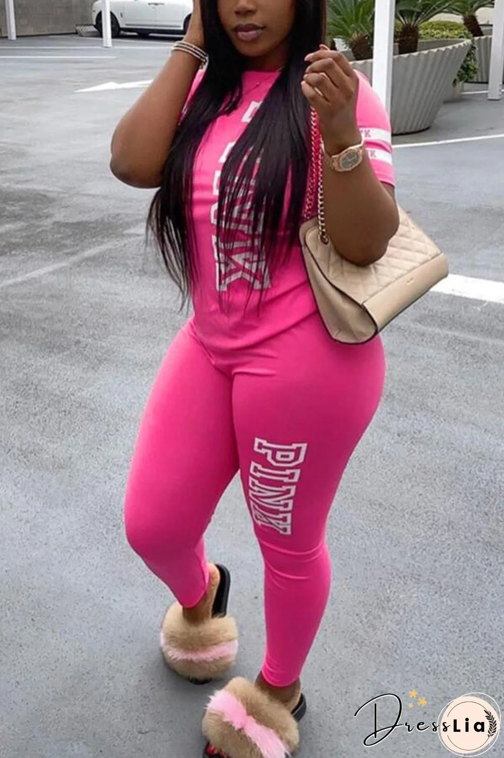 Casual Sport Letter Printed Set