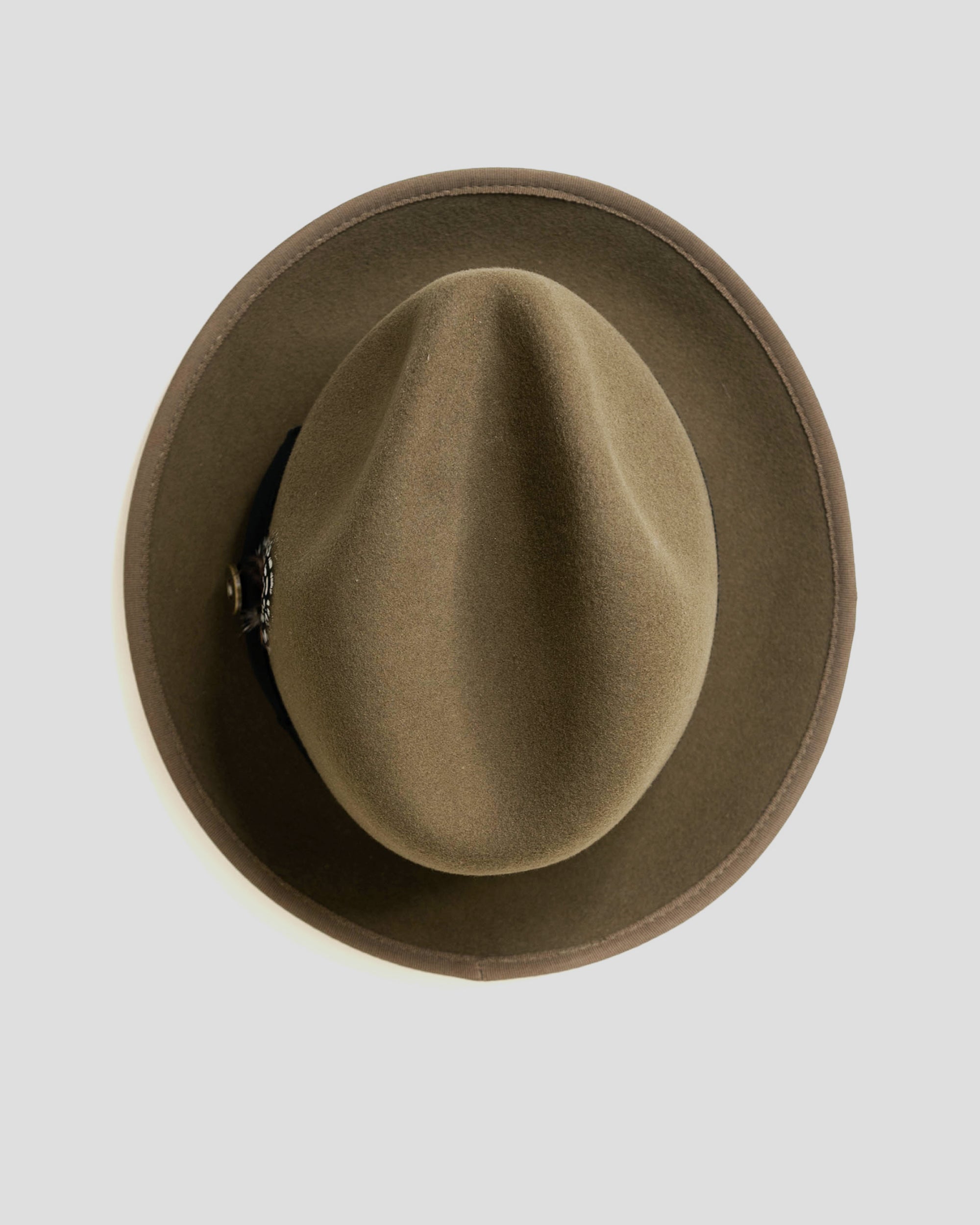 HatsFashion Ranch HatsFashion  Bikary Fedora &ndash; Grey/Dark Olive [Fast shipping and box packing]