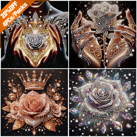 Dream Rose - Special Shaped Drill Diamond Painting - 30*30CM(Canvas)