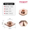 Axrayser Bodor Nozzle Laser Nozzles Copper Single Layer/Double Layers D25 H15 M11 D32 H15 M14 for Precitec Bodor Fiber Machine