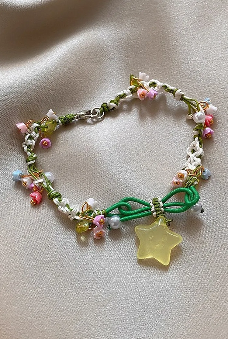 Beaded Charm Bracelet for Women Starfish & Shell Summer Spring Design