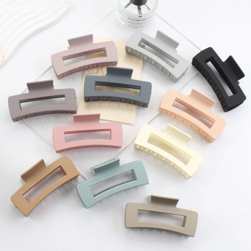 Multi-size Frosted Grab Clip Square Clip Simple Temperament Hairpin Big Hair Shark Clip Hair Accessories