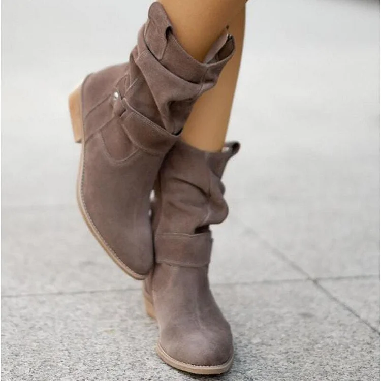 Women's Ankle Boots With Zip And Low Heel shopify Stunahome.com