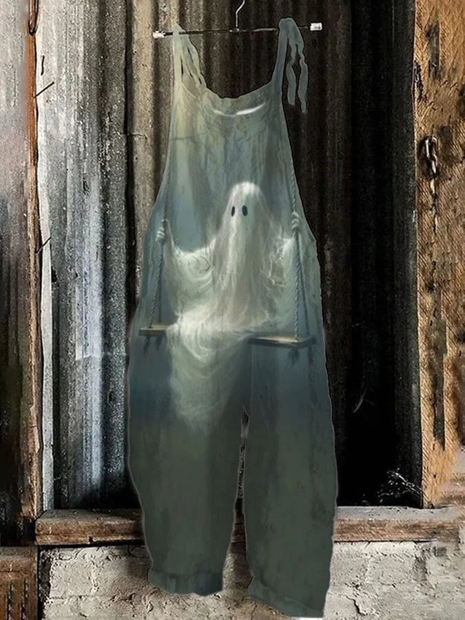 Ghost Ladies Print Jumpsuit
