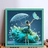 (Multi-Style) Colorful Butterfly Girl-11CT Stamped Cross Stitch 40*40cm