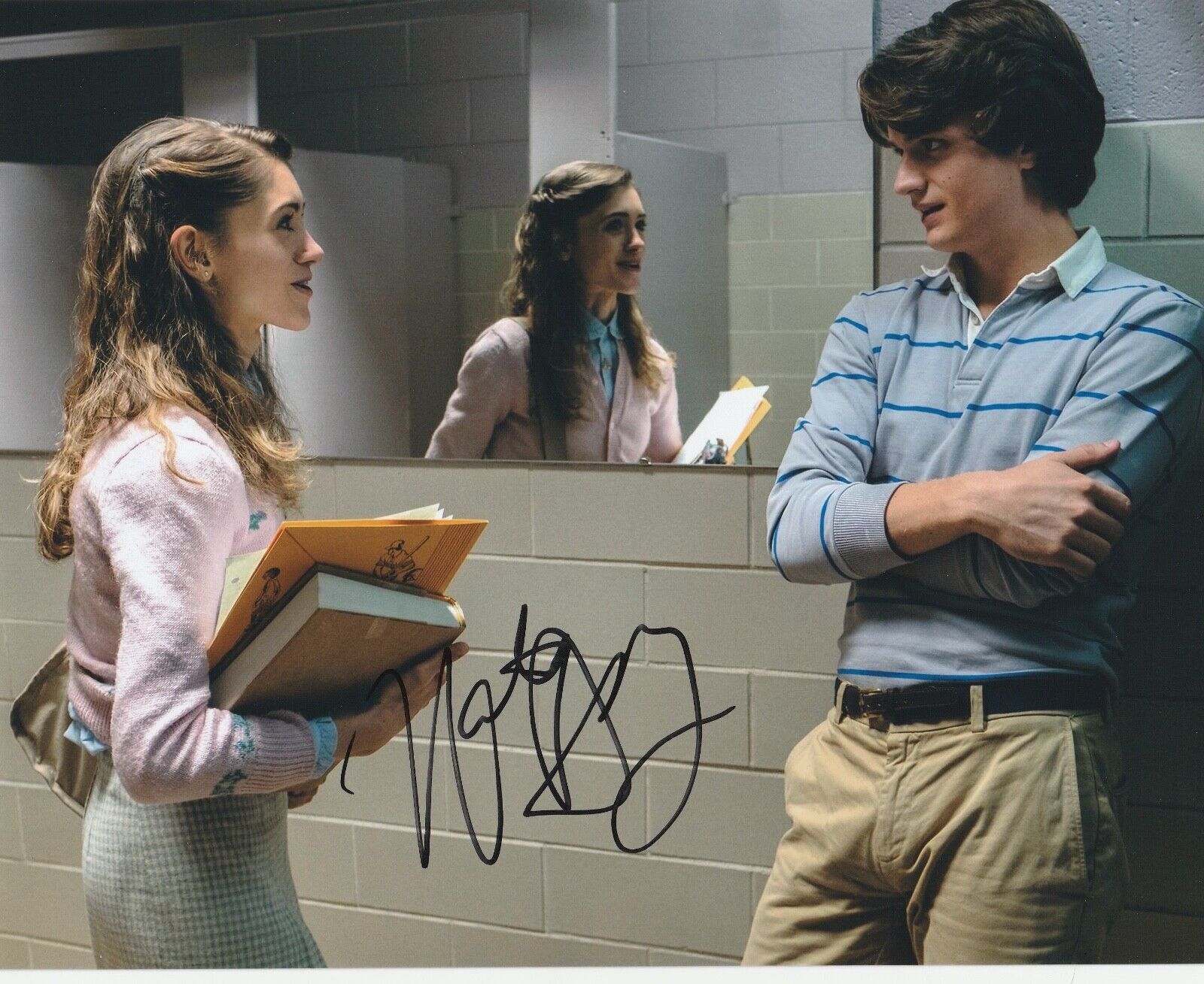 * NATALIA DYER * signed 8x10 Photo Poster painting * STRANGER THINGS * NANCY WHEELER * 3