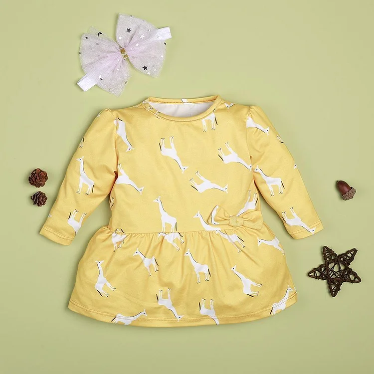  Cute fawn yellow dress für 22'' Reborn Babypuppe Mädchen - RSDP-Rebornbabypuppen-Rebornbabypuppen.de