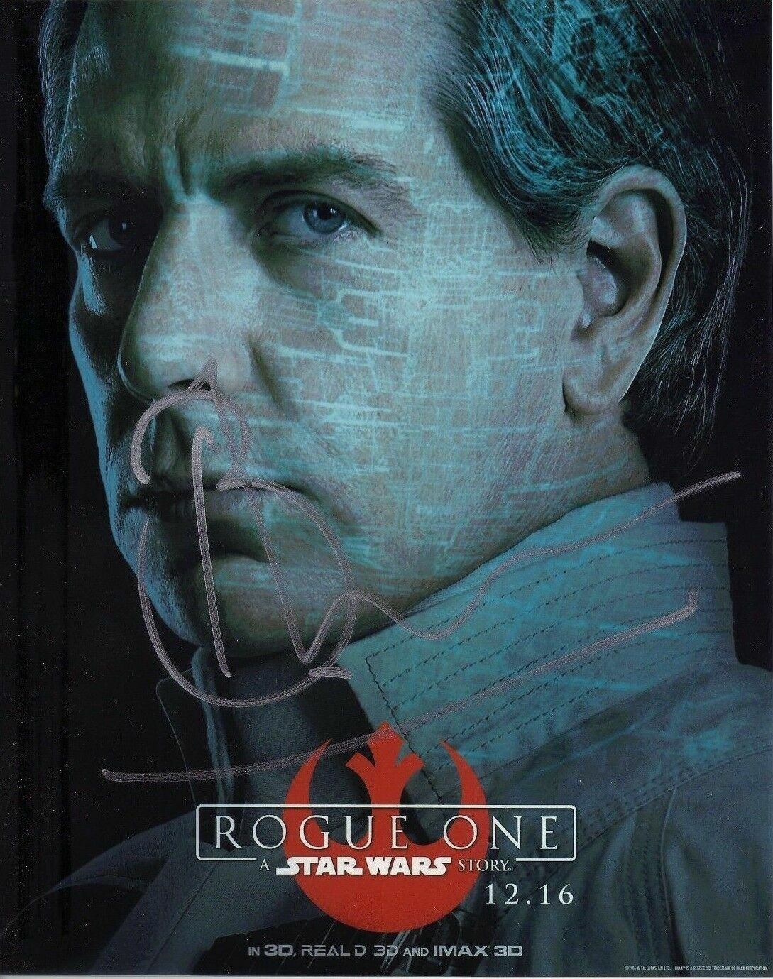 Ben Mendelsohn Signed 10X8 Photo Poster painting Rogue One: A STAR WARS Story AFTAL COA (5506)