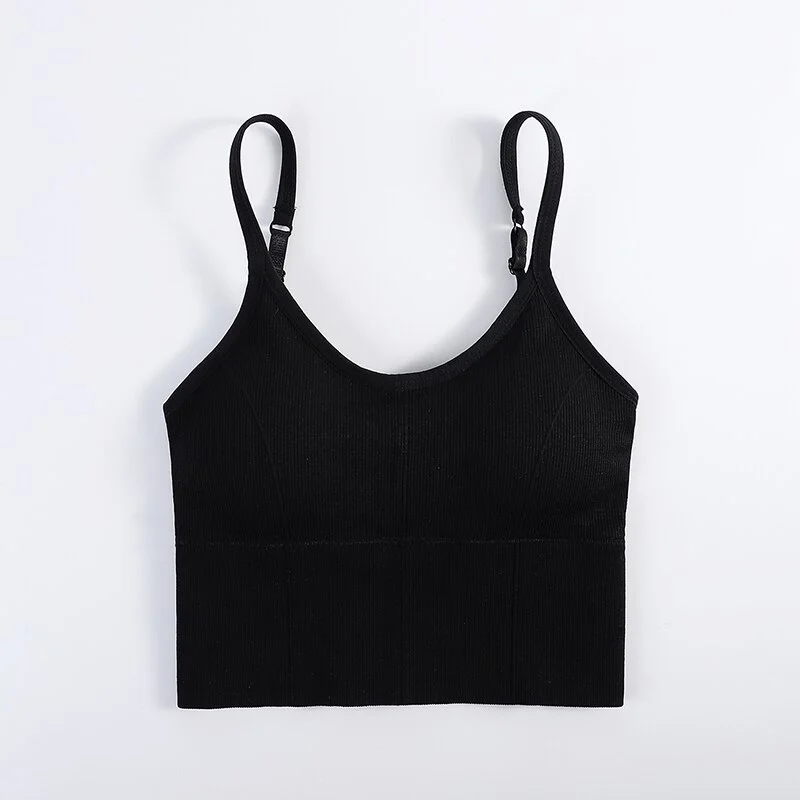 Billionm Bra Push Up Sexy Padded Sport Bralette Top Women Wire Free Stripped Breast Wrap Breathable Girls Students Wholesale