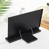 Black reading stand, metal laptop document holder, typing and reading rack