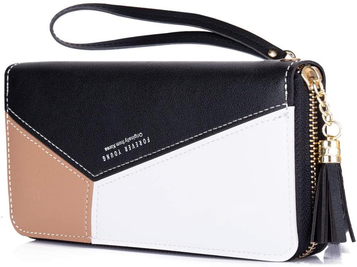 

Ladies Clutch Bag Stitching Zipper Tassel Wallet Card Bag Carry-on Bag, 501 Original