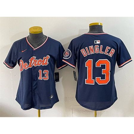 Women's Detroit Tigers #13 Dillon Dingler Navy 2026 Alternate Vapor Premier Limited Jersey