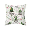 Green Plants Printed Home Living Creative Sofa Cushion Pillow Cover