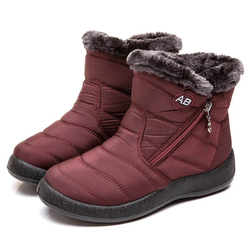 Women Boots Waterproof Ankle Boots With Low Heels Winter Boots Quilted Winter Shoes Women Warm Snow Botas Mujer Bottines